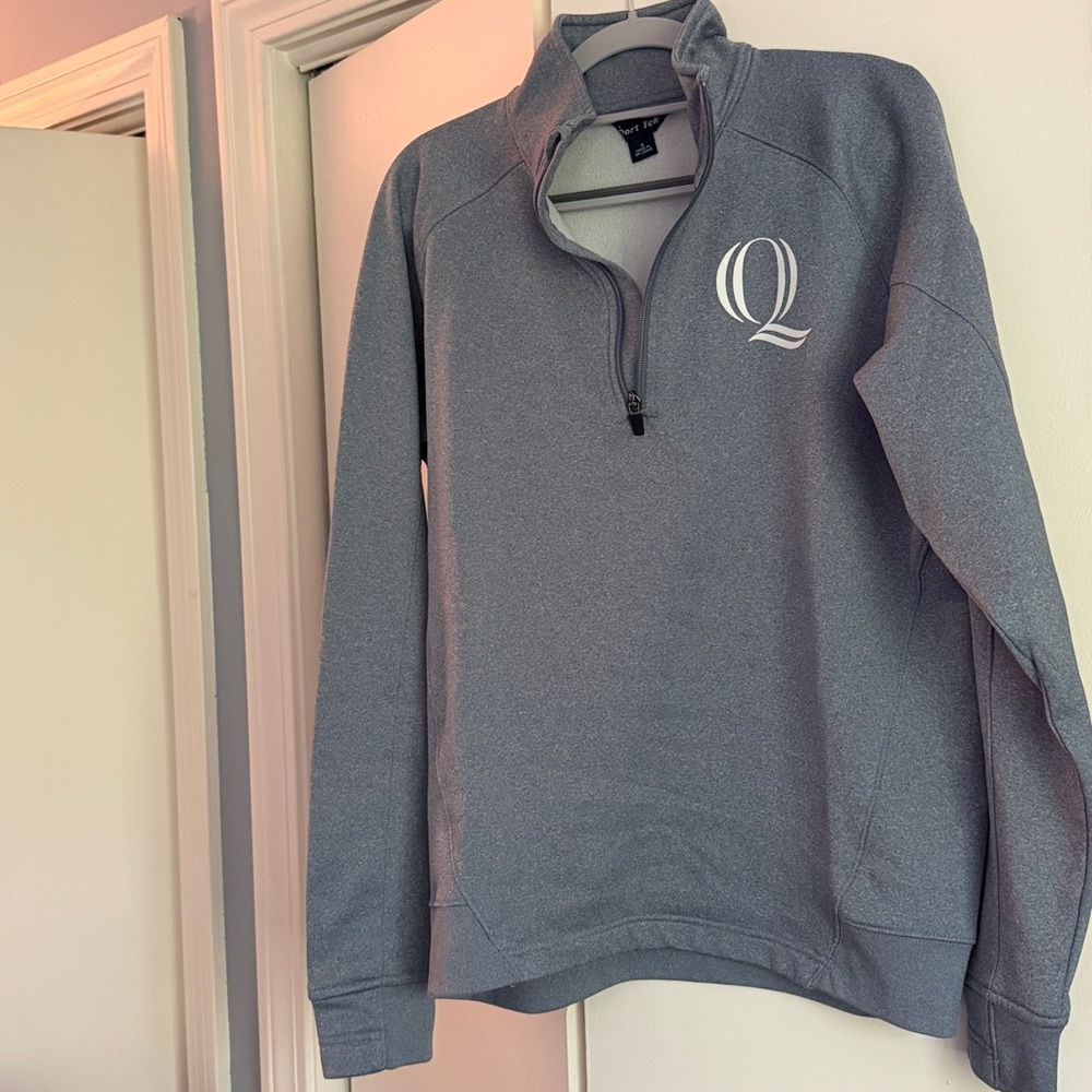 Quinnipiac University Light blue/Gray Quarter-Zip Pullover
